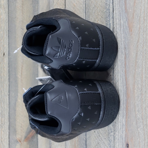 adidas Pharrell Williams Superstar Leather Shoes Sneakers Core Black - Picture 5 of 10